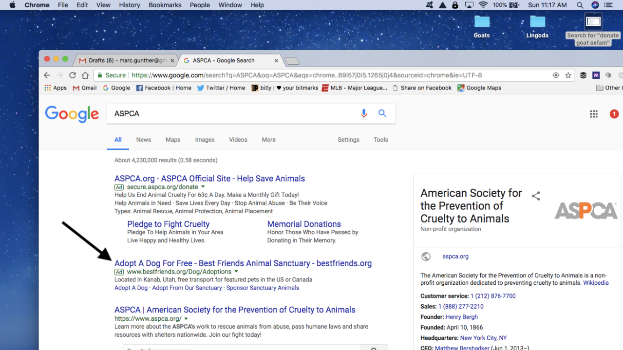 Search for ASPCA